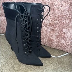Black boot worn twice